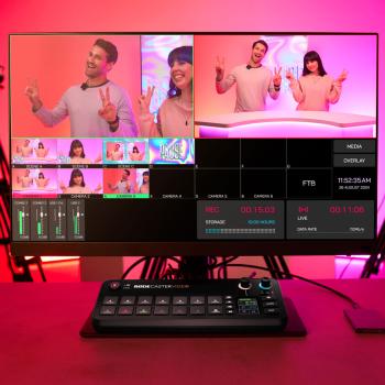 Rode Rodecaster Video Konsole für Audio- und Videoproduktion mit Abdeckung