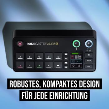Rode Rodecaster Video S Produktions-Konsole mit Podmic und Kabel
