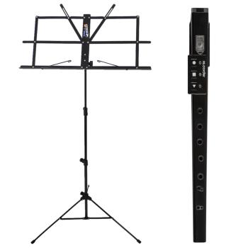 ARTinoise Re.Corder akustisch digitale Blockflöte schwarz mit Notenständer