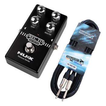 Nux Effektgerät Recto-Distortion Pedal mit Klinkenkabel