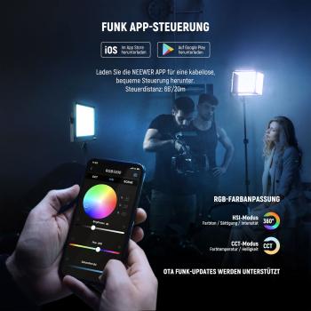 Neewer Flächenleuchte RGB1200 LED Videoleuchte