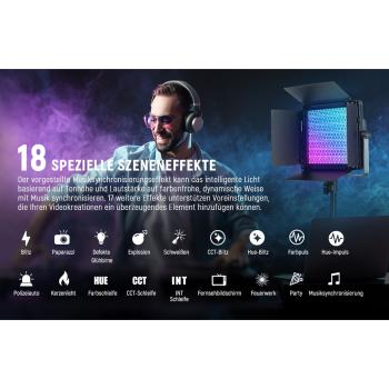 Neewer Flächenleuchte RGB1200 LED Videoleuchte