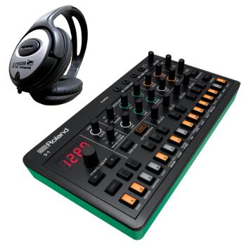 Roland Aira S-1 Tweak Synthesizer mit Kopfhörer
