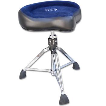Roc-n-Soc Sattelsitz Schlagzeughocker Blau mit Lehne