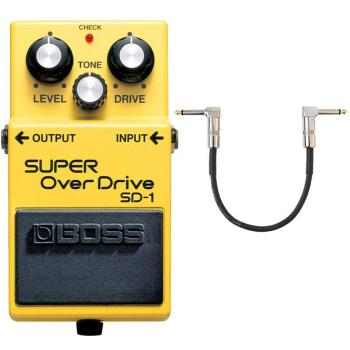 Boss SD-1 Super Overdrive Pedal mit Patchkabel 30cm