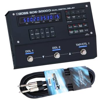 Boss SDE-3000 Dual Digital Delay Effekt mit Kabel