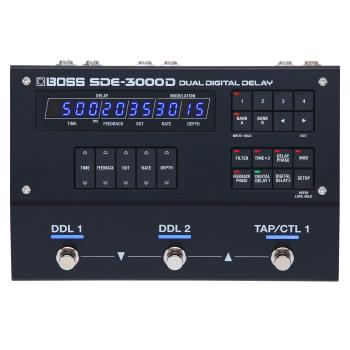 Boss SDE-3000 Dual Digital Delay Effekt mit Kabel