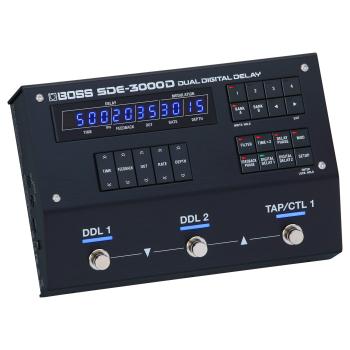 Boss SDE-3000 Dual Digital Delay Effekt mit Kabel