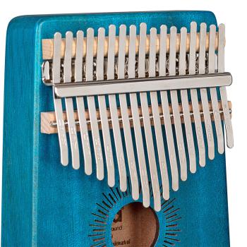 Sela SE249 Kalimba Mahagoni 17 Blau mit Tuch