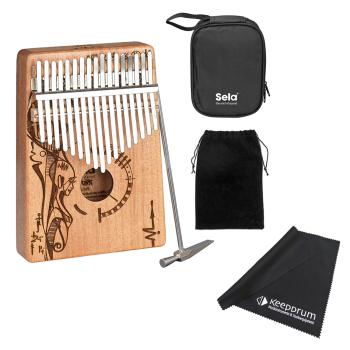 Sela SE 250 Kalimba Mahagoni 17 Peaceful Mind mitTuch