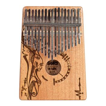 Sela SE 250 Kalimba Mahagoni 17 Peaceful Mind mitTuch
