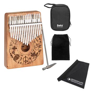 Sela SE 252 Kalimba Mahagoni 17 Free Spirit mit Tuch