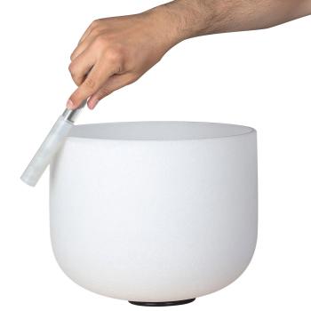 Sela Klangschalen Set SECF-SET 7-teilig aus Quarz mit Tuch