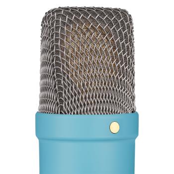 Rode Mikrofon NT1 Signature Blau mit PSA1+ Gelenkarm Blau und Tuch