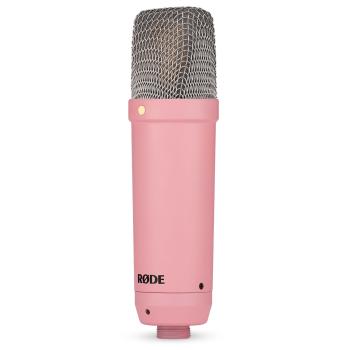 Rode Mikrofon NT1 Signature Pink mit PSA1+ Gelenkarm Pink und Tuch