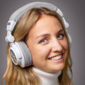 Ultrasone Kopfhörer Signature Pure Weiss mit Tischstativ