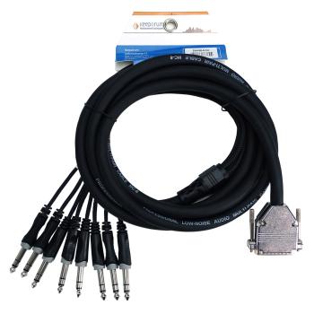 keepdrum Multicore Kabel sna56-8 DB-25 zu 8x TRS-Klinke 3m