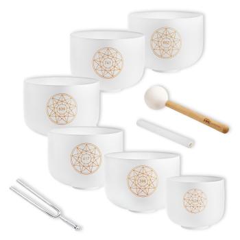 Meinl Sonic Energy Singing Bowl Solfeggio Set SOLCSBSET mit Stimmgabel
