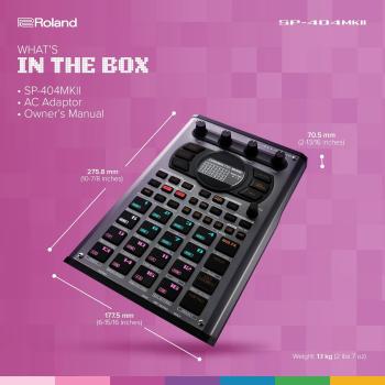 Roland Sampler SP-404 MKII mobiler Sequencer mit Kopfhörer