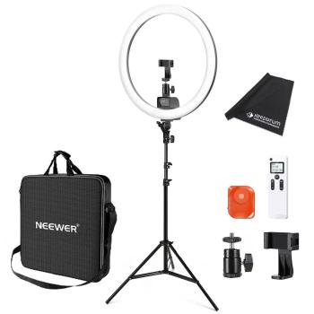 Neewer Ringlicht SRP18-2.4G LED-Leuchte mit Fernbedienung und Tuch