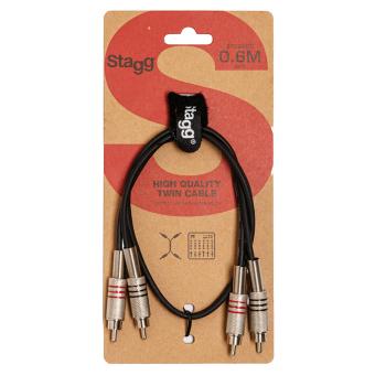 Stagg Zwillingskabel STC060C Cinch auf Cinch 60cm