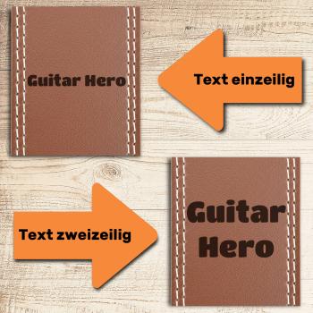 keepdrum personalisierter Gitarrengurt aus Echt-Leder Braun mit Gravur