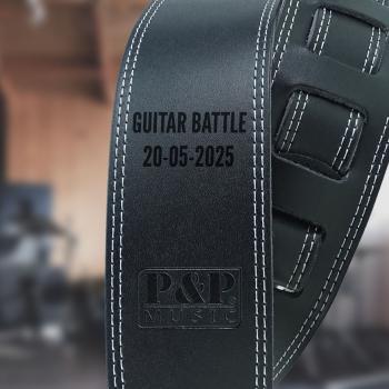 keepdrum personalisierter Gitarrengurt aus Echt-Leder mit Gravur