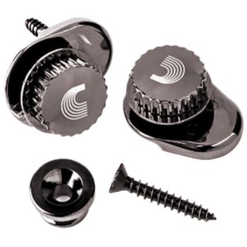 Planet Waves Strap Locks Nickel mit Saitenkurbel