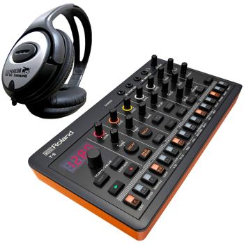Roland Aira T-8 Beat Machine mit Kopfhörer