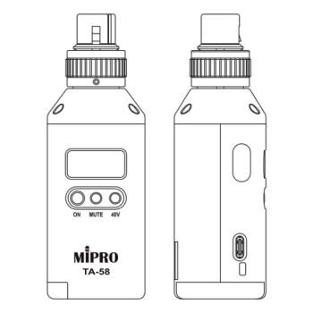Mipro TA-58 Digitaler Anstecksender für Mikrofone