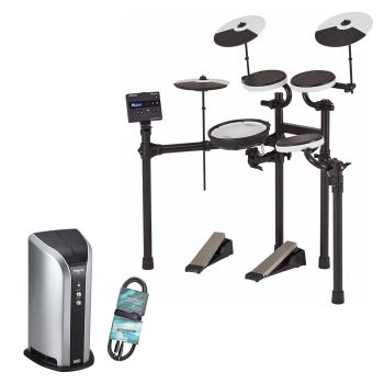 Roland E-Drum TD-02KV Schlagzeug mit Monitor-Box und Kabel