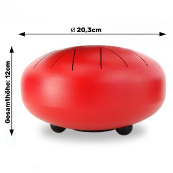 keepdrum Zungentrommel TD8RD-F Tongue Drum 11 Töne Rot F-Dur