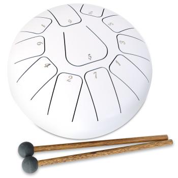 keepdrum Zungentrommel TD8WH-F Tongue Drum 11 Töne Weiss F-Dur