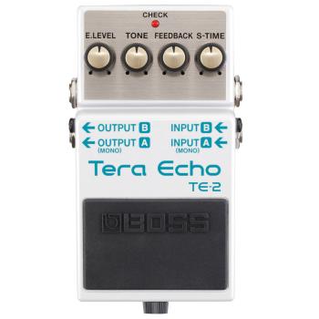 Boss TE-2 Tera Echo Delay Pedal Effektgerät mit Netzteil