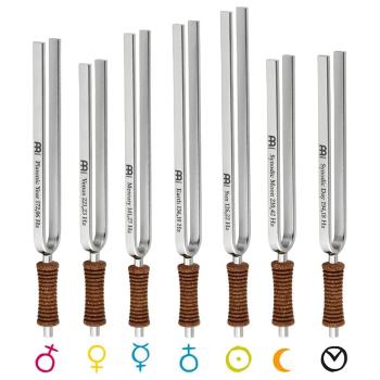 Meinl Sonic Energy Stimmgabel Chakra-Set 7-teilig mit Tuch