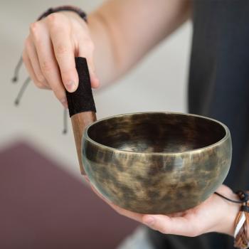 keepdrum Tibetische Bronze-Klangschalen Set mit Zubehör