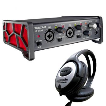 Tascam US-2x2HR USB Interface mit Kopfhörer