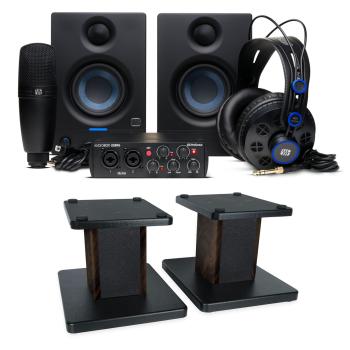 Presonus Recording-Set Audiobox 96k Complete Bundle mit Boxenständern WN
