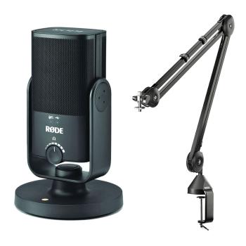 Rode NT-USB MINI mit PSA1 Gelenkarm und Mikrofasertuch