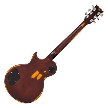 Vintage E-Gitarre V100MRGT Icon Distressed Gold Top mit Kabel