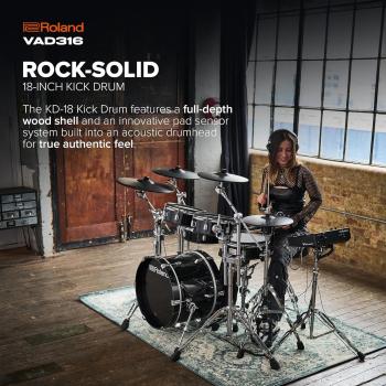 Roland E-Drum VAD316 elektronisches Schlagzeug mit Kopfhörer