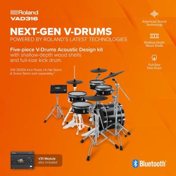 Roland E-Drum VAD316 elektronisches Schlagzeug mit Hardware