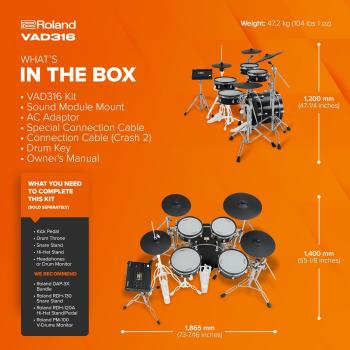 Roland E-Drum VAD316 elektronisches Schlagzeug