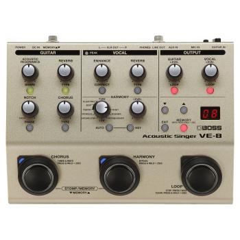 Boss Effektgerät VE-8 Acoustic-Singer für Gesang und Gitarre