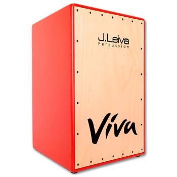 J.Leiva Viva Red Cajon Rot mit Tasche und Sitz-Pad Rot