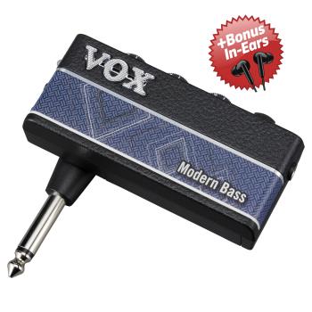 Vox Kopfhörer-Verstärker für Bassgitarre amPlug 3 Modern Bass + Bonus In-Ear Kopfhörer