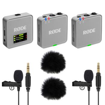 Rode Wireless GO Gen 3 Stone Grau mit 2x Lavalier GO und 2x WS05