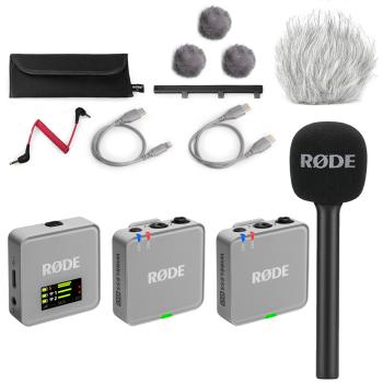Rode Mikrofon-Funksystem Wireless GO Gen 3 Stone Grau Interview Set 1