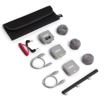 Rode Mikrofon-Funksystem Wireless GO Gen 3 Grau Interview Set 2 BK