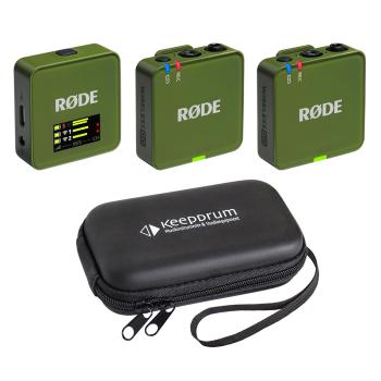 Rode Mikrofon-Funksystem Wireless GO Gen 3 Moss Khaki mit Softcase